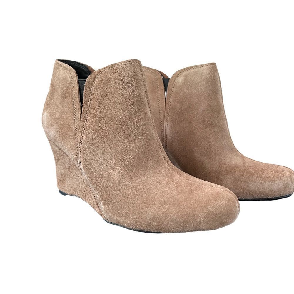 Born Tan Suede Ankle Booties